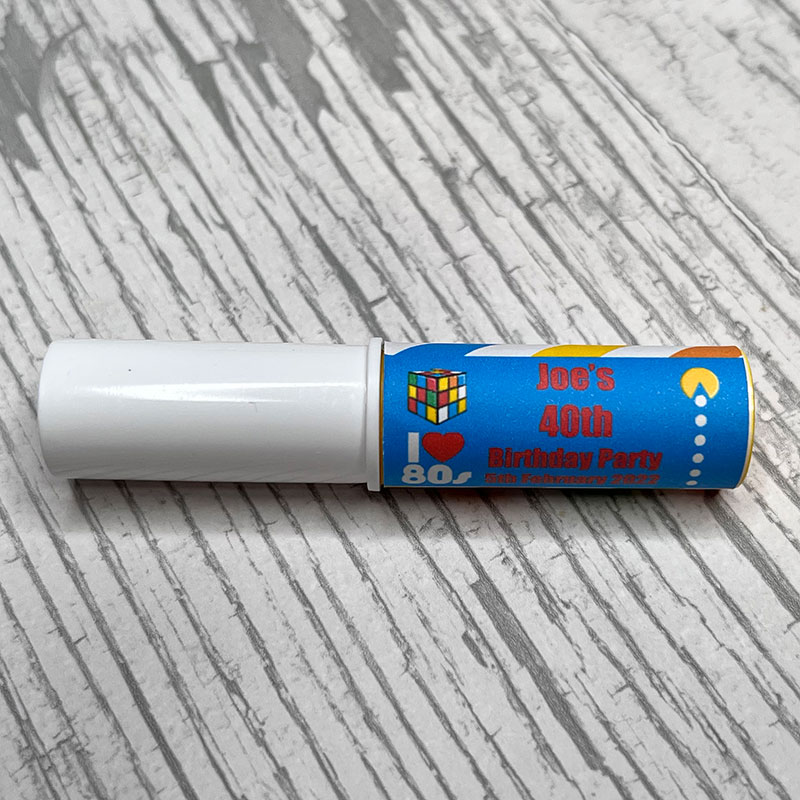 Personalised I Love 80's Theme Candy Lipsticks