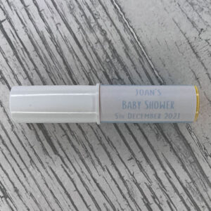 Personalised Baby Shower Candy Lipsticks (Blue)