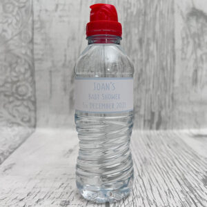 Personalised Baby Shower Bottle Wrappers (Blue)