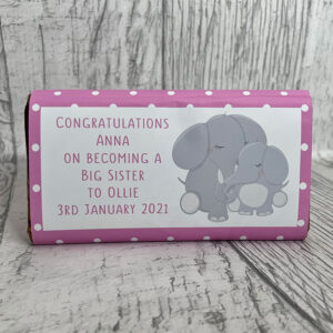 Personalised Big Sister Chocolate Bar
