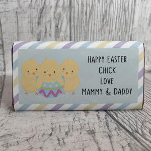 Personalised Easter Chicks Chocolate Bar