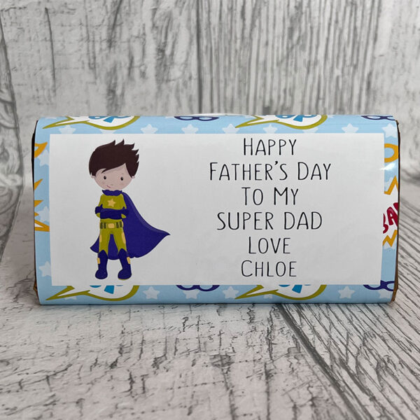 Personalised Superhero Man Chocolate Bar - Image 3