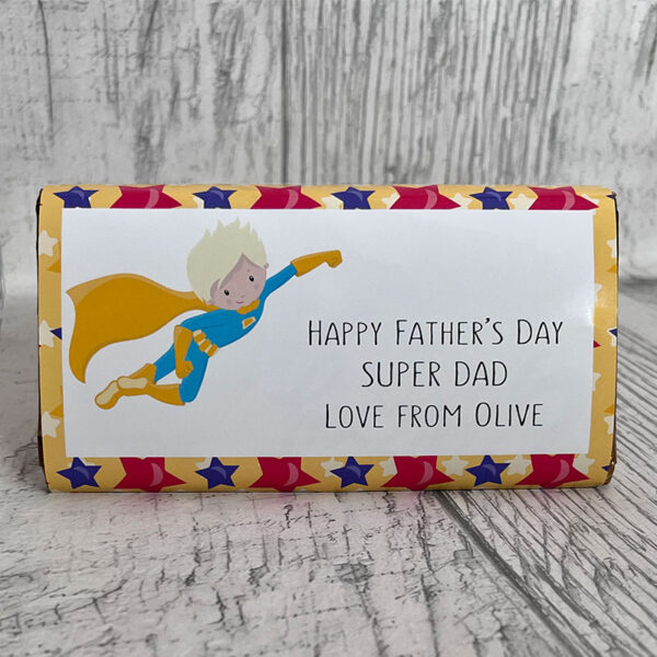 Personalised Superhero Man Chocolate Bar - Image 2