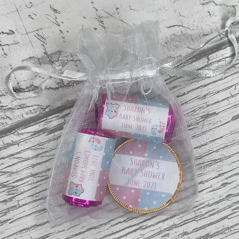 Personalised Baby Shower Organza Bag