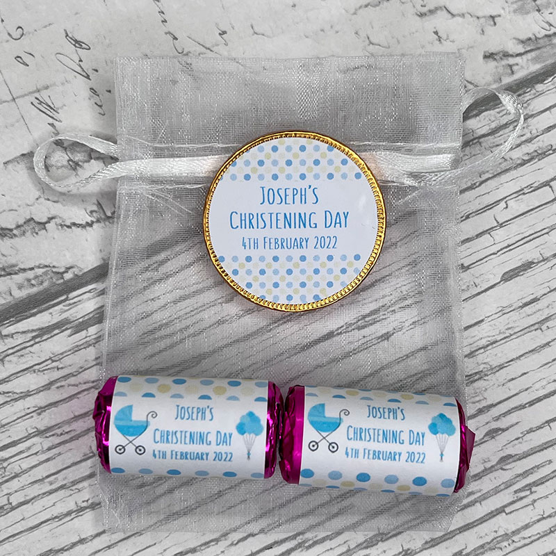 Personalised Christening Organza Bag - Image 3