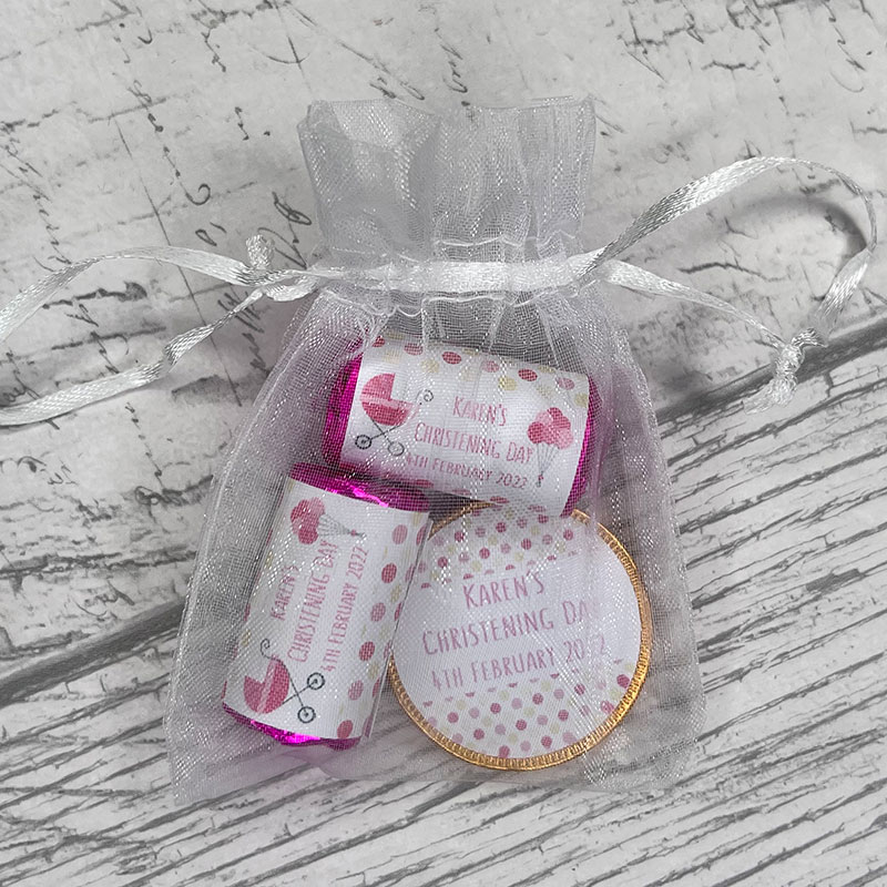 Personalised Christening Organza Bag - Image 2