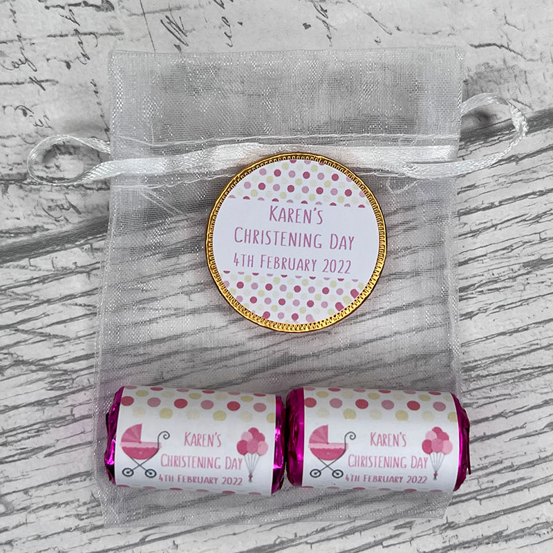 Personalised Christening Organza Bag - Image 4