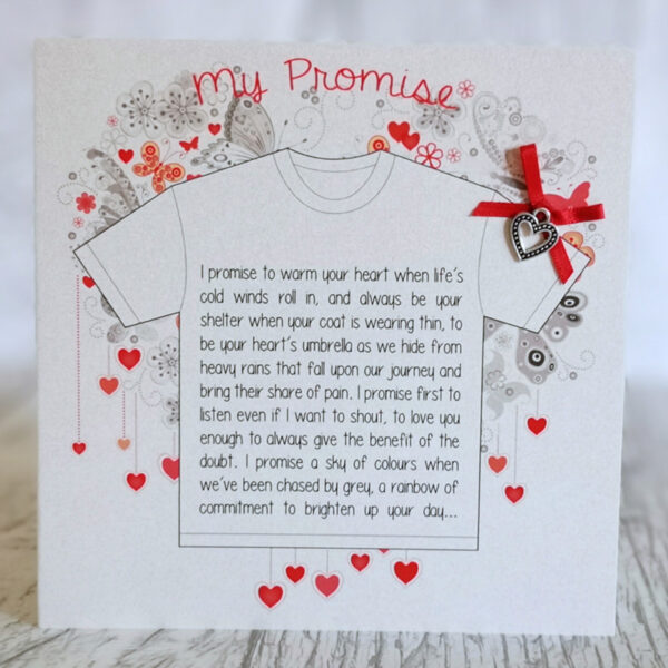 Heart on my Sleeve - My Promise - Greeting Card