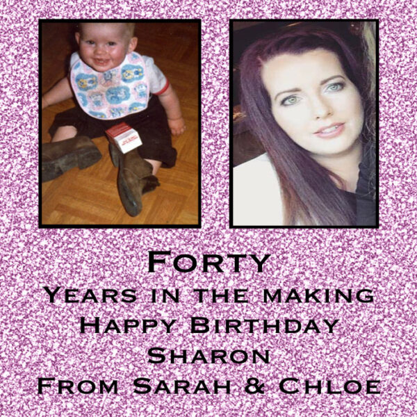 Wine Bottle Label - Birthday Age with Pictures