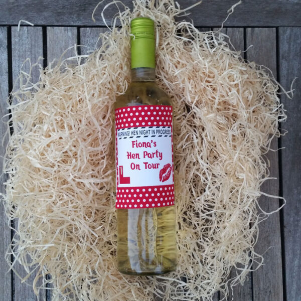 Personalised Hen Party Wine Bottle Label
