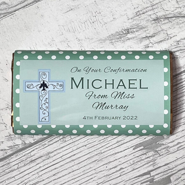 Personalised Chocolate Bar - Confirmation Cross