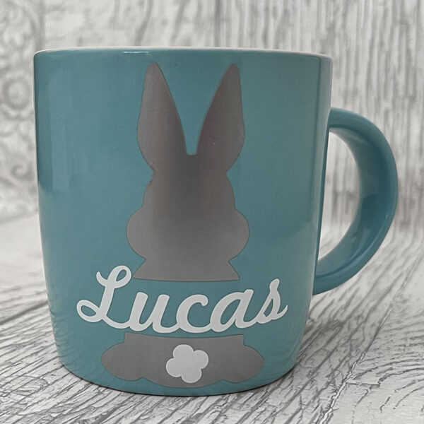 Personalised Easter Bunny Mug Blue