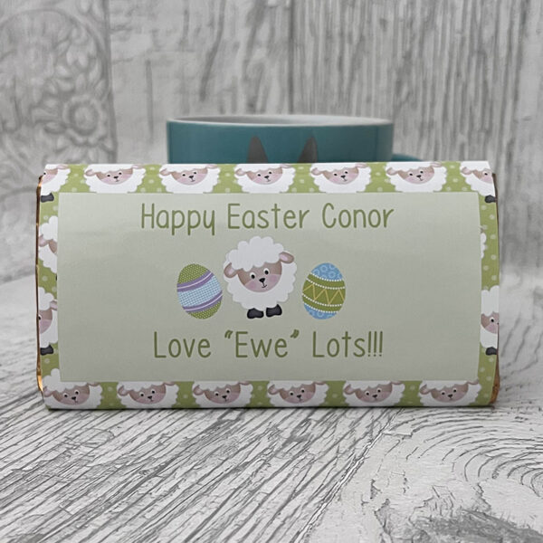 Personalised Easter Bunny Mug Blue - Image 2