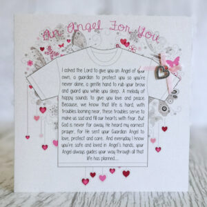 Heart on my Sleeve - An Angel For You (Pink) - Greeting Card