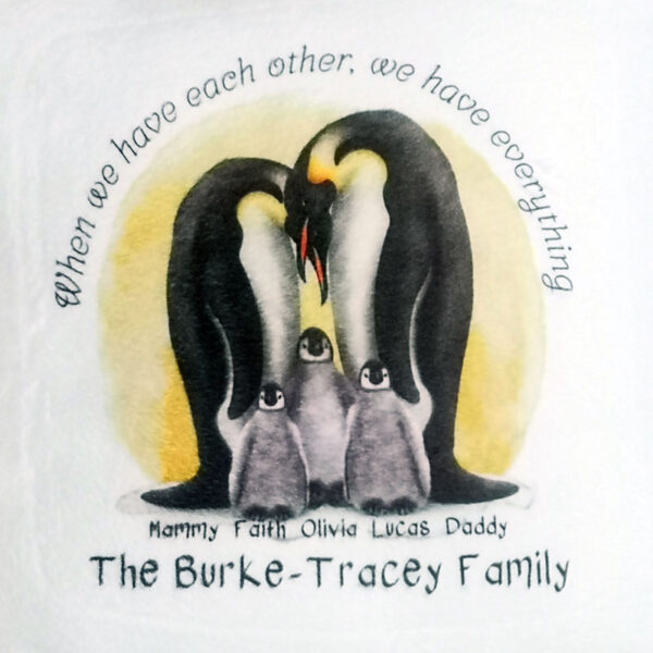 Penguin Family Christmas Cushion Cover - Image 2