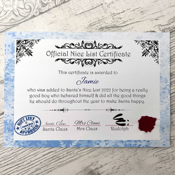 Nice Certificate & Chocolate Bar - Image 10
