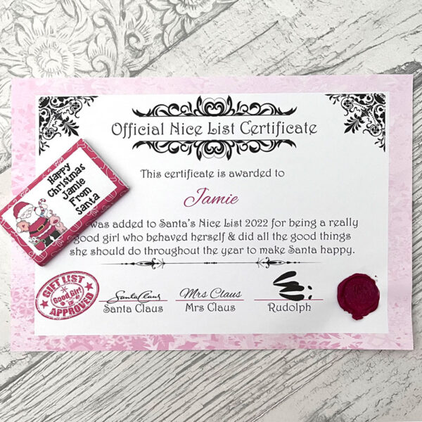 Nice Certificate & Chocolate Bar - Image 8