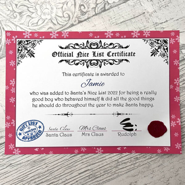 Nice Certificate & Chocolate Bar - Image 6
