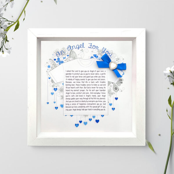 Heart on my Sleeve - An Angel For You (Blue) - Framed Gift