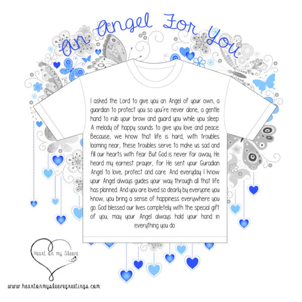 Heart on my Sleeve - An Angel For You (Blue) - Framed Gift - Image 2