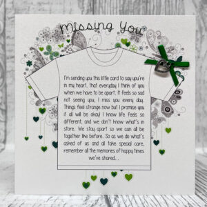 Heart on my Sleeve - Missing You - Greeting Card