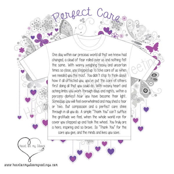 Heart on my Sleeve - Perfect Care - Greeting Card - Image 3