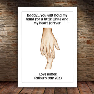 Framed Print - Daddy Hold Hand