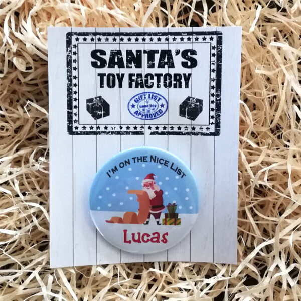 I’m On The Nice List Badge (Blue) - Image 2