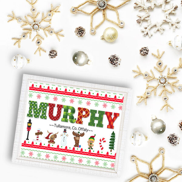Framed Print – Christmas Family Name
