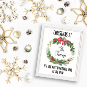 Framed Print – Christmas Family Wreath