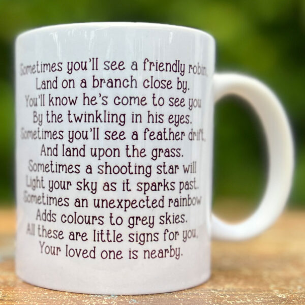 Remember Me Robin Printed Mug Design 4 - Image 2