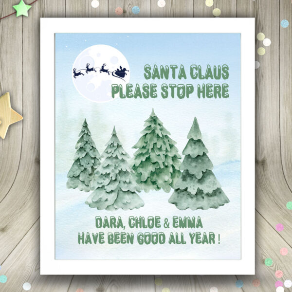 Framed Print – Santa Stop Here