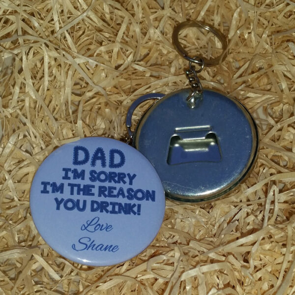 Personalised Dad Bottle Opener Keyrings - Image 2