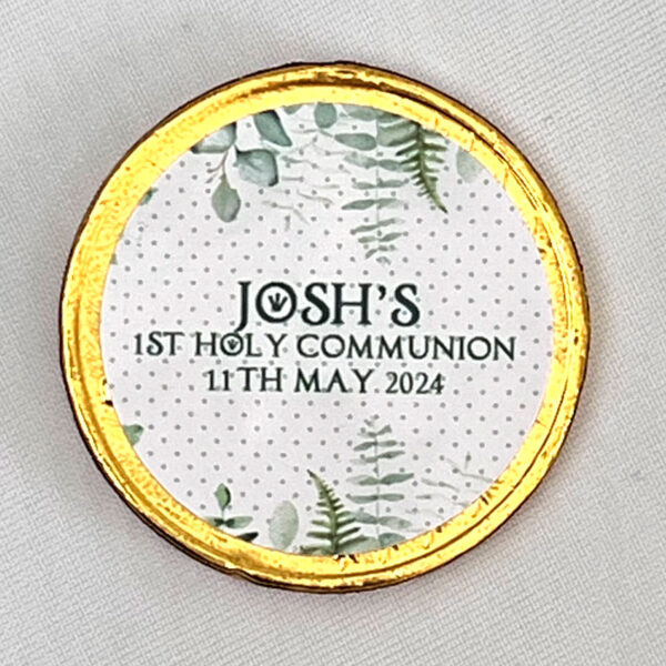 Personalised Luxury Communion Chocolate Coins - Image 2