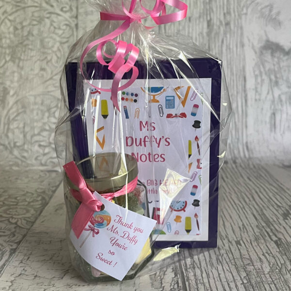 Personalised Teacher Notebook and Sweets