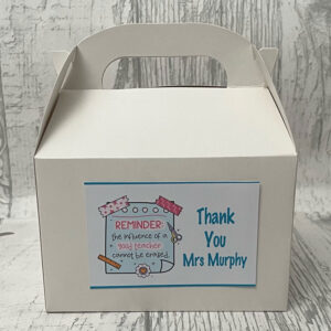 Personalised Teacher Quote Fillable Treat Box