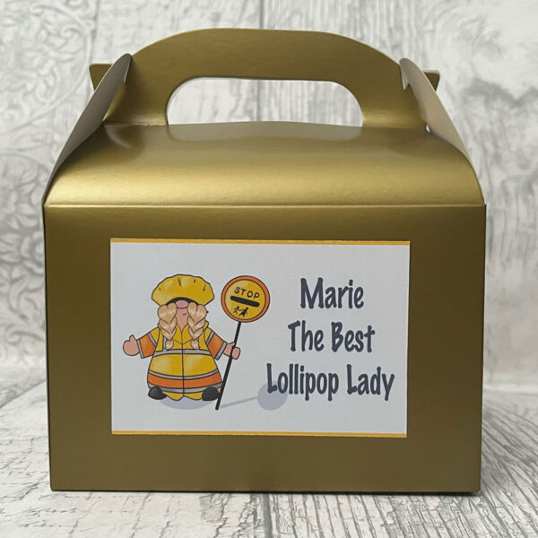 Personalised Lollipop Lady Fillable Treat Box