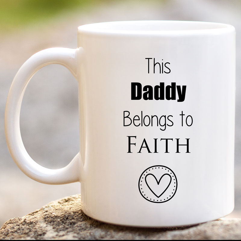 This Daddy Belongs To Personalised Mug
