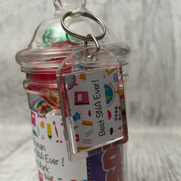 Personalised SNA Sweet Jar and Keyring - Image 3
