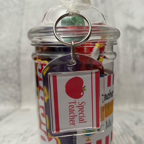 Personalised Teacher Sweet Jar and Keyring - Image 2