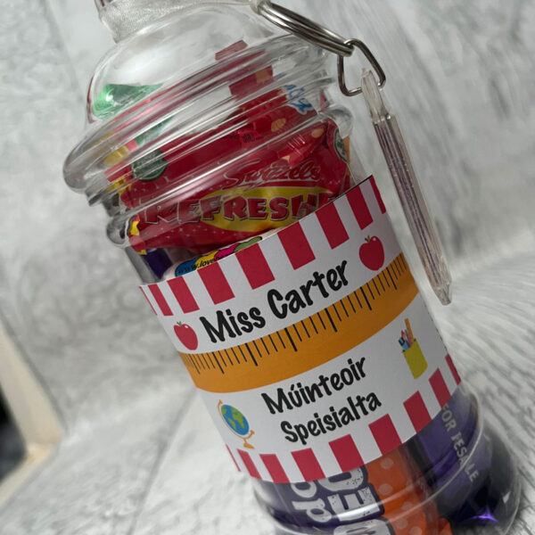 Personalised Teacher Sweet Jar and Keyring - Image 4