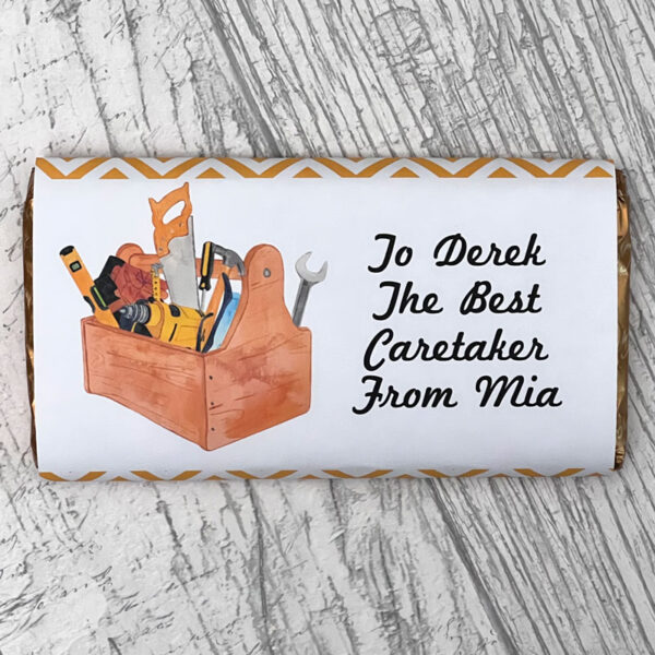 Personalised School Caretaker Chocolate Bar