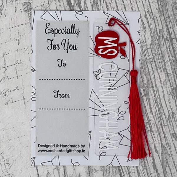 Personalised Teacher Apple Bookmark