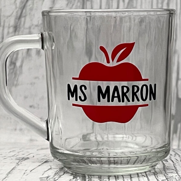Personalised Teacher Glass Mug