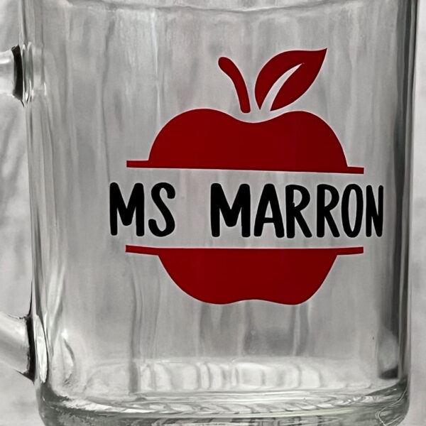 Personalised Teacher Glass Mug - Image 2
