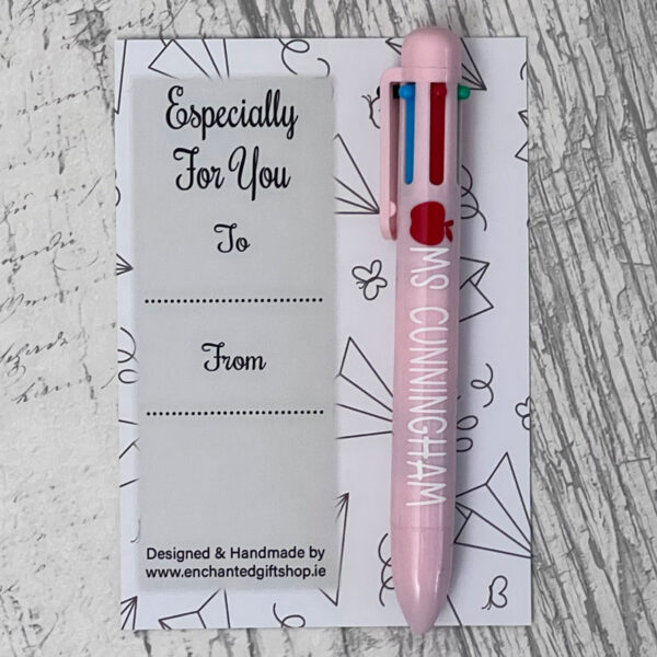 Personalised Teacher Multicolor Ink Pen