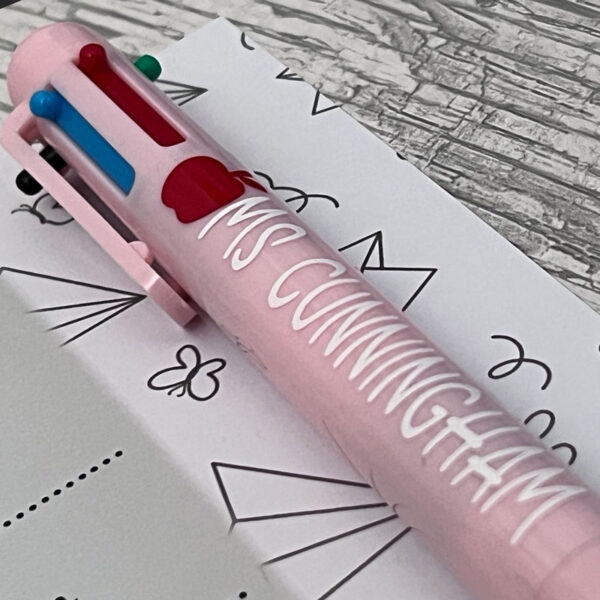 Personalised Teacher Multicolor Ink Pen - Image 2